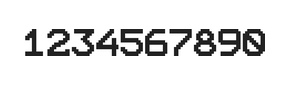 10×12数字点阵字体 ddN1012AB1663
