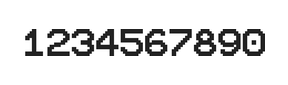 10×12数字点阵字体 ddN1012AB1665