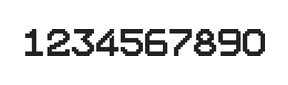 10×12数字点阵字体 ddN1012AB1674