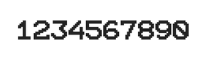10×12数字点阵字体 ddN1012AB1676