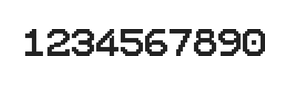 10×12数字点阵字体 ddN1012AB1678