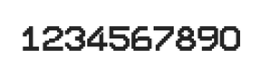 10×12数字点阵字体 ddN1012AB1680