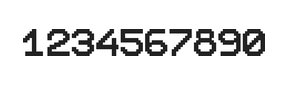 10×12数字点阵字体 ddN1012AB1684