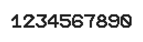 10×12数字点阵字体 ddN1012AB1690