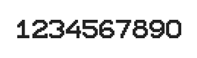 10×12数字点阵字体 ddN1012AB1692