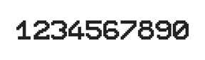10×12数字点阵字体 ddN1012AB1696