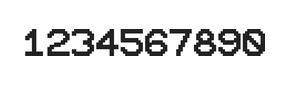 10×12数字点阵字体 ddN1012AB1720