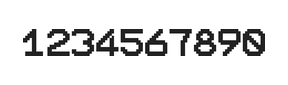 10×12数字点阵字体 ddN1012AB1735
