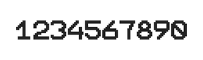 10×12数字点阵字体 ddN1012AB1753