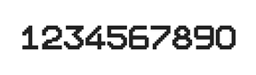 10×12数字点阵字体 ddN1012AB1756