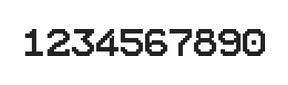 10×12数字点阵字体 ddN1012AB1764