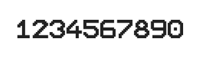 10×12数字点阵字体 ddN1012AB1766
