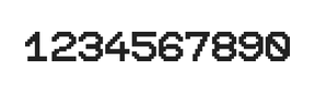 10×12数字点阵字体 ddN1012AB1772