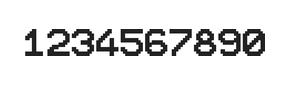 10×12数字点阵字体 ddN1012AB1773