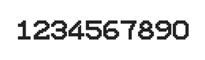 10×12数字点阵字体 ddN1012AB1775