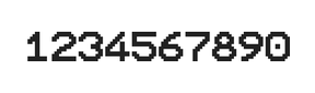 10×12数字点阵字体 ddN1012AB1781