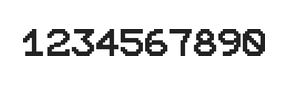 10×12数字点阵字体 ddN1012AB1787