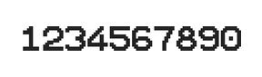 10×12数字点阵字体 ddN1012AB1790