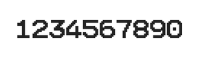 10×12数字点阵字体 ddN1012AB1793