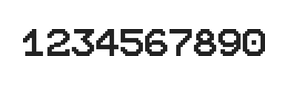 10×12数字点阵字体 ddN1012AB1798