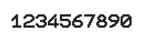 10×12数字点阵字体 ddN1012AB1800