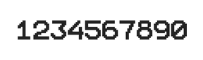 10×12数字点阵字体 ddN1012AB1811