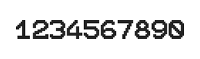 10×12数字点阵字体 ddN1012AB1814
