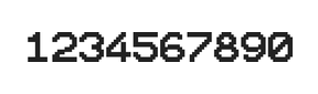 10×12数字点阵字体 ddN1012AB1820