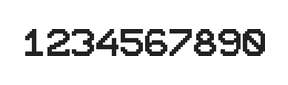 10×12数字点阵字体 ddN1012AB1832
