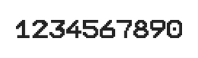 10×12数字点阵字体 ddN1012AB1836