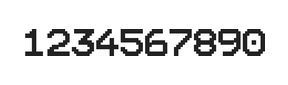 10×12数字点阵字体 ddN1012AB1852