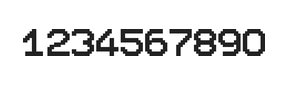 10×12数字点阵字体 ddN1012AB1868