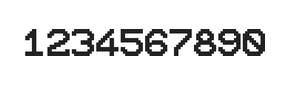 10×12数字点阵字体 ddN1012AB1871