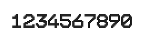 10×12数字点阵字体 ddN1012AB1872