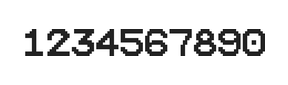 10×12数字点阵字体 ddN1012AB1875