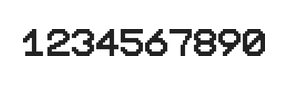 10×12数字点阵字体 ddN1012AB1876