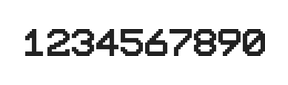 10×12数字点阵字体 ddN1012AB1877