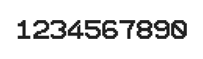 10×12数字点阵字体 ddN1012AB1880