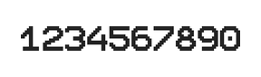 10×12数字点阵字体 ddN1012AB1886