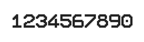 10×12数字点阵字体 ddN1012AB1890