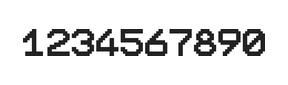 10×12数字点阵字体 ddN1012AB1891