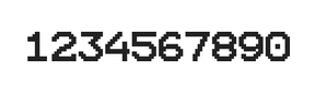 10×12数字点阵字体 ddN1012AB1896