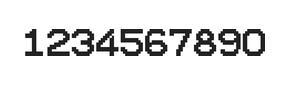10×12数字点阵字体 ddN1012AB1899