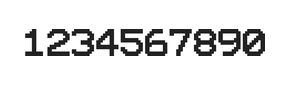 10×12数字点阵字体 ddN1012AB1900