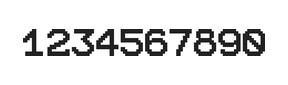 10×12数字点阵字体 ddN1012AB1907