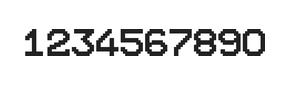 10×12数字点阵字体 ddN1012AB1908