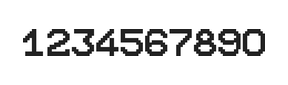 10×12数字点阵字体 ddN1012AB1909