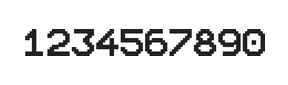 10×12数字点阵字体 ddN1012AB1911