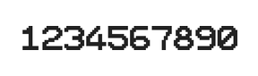 10×12数字点阵字体 ddN1012AB1912