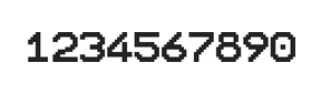 10×12数字点阵字体 ddN1012AB1920